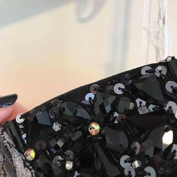 Tony Bowls Pink Beaded Pleated Skirt Prom Dress - Picture 4 of 8